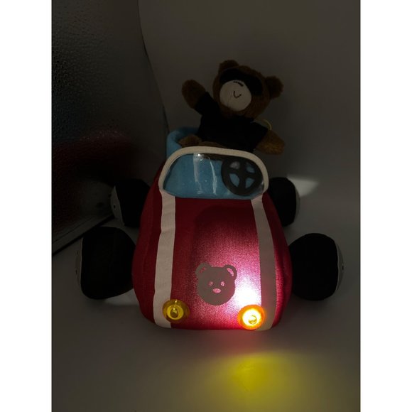 Top Gund Baby Stuffed Animal Sports Car Teddy Bear Driver Plush Toy Light Up - Picture 7 of 8